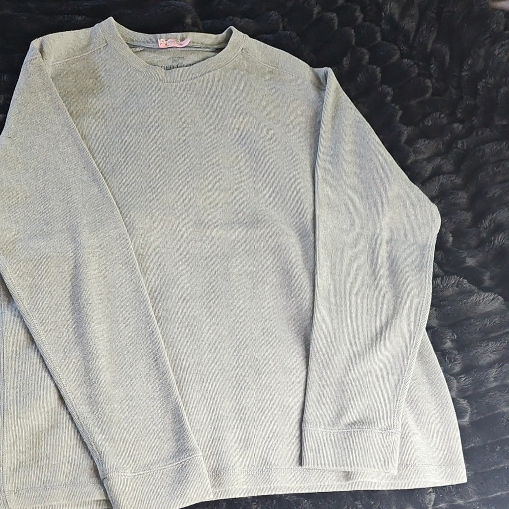 Faded Glory Gray Crewneck Sweater Classic Knit